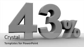  Presentation with percent - Audience pleasing presentation theme consisting of 43 - 43 percent backdrop and a light gray colored foreground