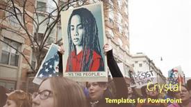  Presentation with checkpoint - Presentation design having 45th-presidential-inauguration-donald-trump background and a violet colored foreground