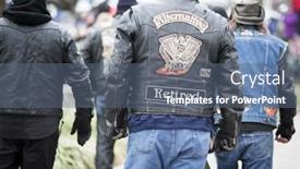  Presentation with bikers - Beautiful PPT theme featuring 45th-presidential-inauguration-donald-trump backdrop and a ocean colored foreground