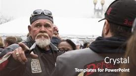 Presentation with checkpoint - Presentation theme consisting of 45th-presidential-inauguration-donald-trump background and a tawny brown colored foreground