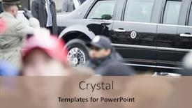  Presentation with trump - Beautiful slide set featuring 45th-presidential-inauguration-donald-trump backdrop and a coral colored foreground