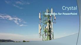  Presentation with telecommunications - Slide set featuring 4g-and-5g-telecommunications-tower background and a ocean colored foreground