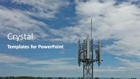  Presentation with telecommunications - Slide deck consisting of 4g-and-5g-telecommunications-tower background and a teal colored foreground