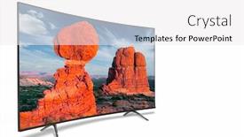  Presentation with arizona - Cool new presentation theme with 4k-monitor-isolated-on-white backdrop and a white colored foreground