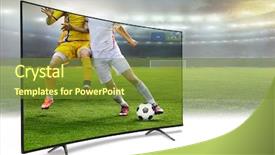  Presentation with smart - Cool new presentation theme with 4k monitor watching smart tv backdrop and a tawny brown colored foreground