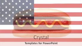  Presentation with 4th july - Presentation theme consisting of 4th-of-july-american-flag background and a coral colored foreground