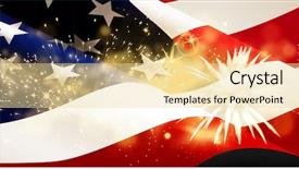  Presentation with 4th july - Audience pleasing PPT layouts consisting of 4th of july independence backdrop and a blonde colored foreground
