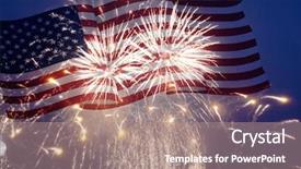  Presentation with 4th july - Amazing presentation theme having 4th of july independence backdrop and a coral colored foreground