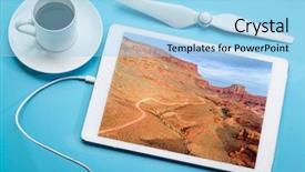  Presentation with digital image - Beautiful presentation theme featuring 4wd trail kane creek road backdrop and a light blue colored foreground