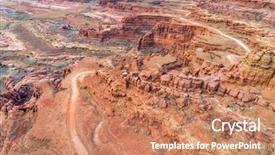  Presentation with moab - Presentation design featuring 4wd trail kane creek background and a coral colored foreground
