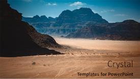  Presentation with rum - Theme consisting of 4x4-car-in-the-wadi background and a coral colored foreground
