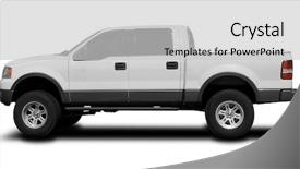  Presentation with truck - PPT theme consisting of 4x4 truck background and a light gray colored foreground