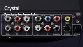  Presentation with power plugs humanheart - Cool new theme with 5 1 surround sound system backdrop and a dark gray colored foreground