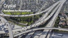  Presentation with los angeles - Cool new theme with 5 and 118 freeway interchange backdrop and a gray colored foreground