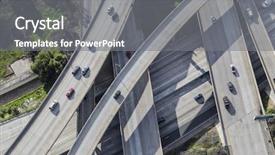  Presentation with freeway - Presentation design consisting of 5 and route 118 freeway background and a gray colored foreground