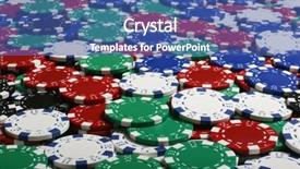  Presentation with poker chips - Beautiful PPT layouts featuring 5 champion - huge poker pot containing all backdrop and a ocean colored foreground