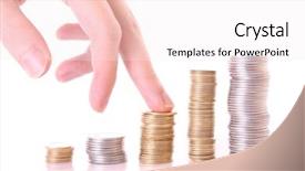  Presentation with go grow and glow - Slide set having 5 columns - grow steps up background and a  colored foreground