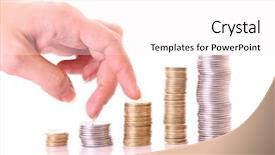  Presentation with steps - PPT theme with 5 columns - grow steps up background and a  colored foreground