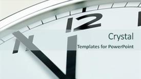  Presentation with clock - Colorful presentation theme enhanced with 5 gear - photo of clock showing five backdrop and a sky blue colored foreground