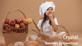  Presentation with 4 years old children and doctor - Amazing slides having 5 loaves - 5 years old girl baker backdrop and a coral colored foreground