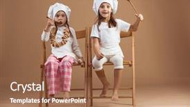  Presentation with old - Theme featuring 5 loaves - two 5 years old girls background and a coral colored foreground