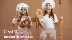  Presentation with evaluation of 5 years old boy - Amazing theme having 5 loaves - two 5 years old girls backdrop and a  colored foreground