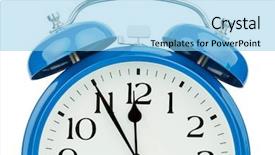  Presentation with alarm - Amazing PPT layouts having 5 sens - blue alarm clock on white backdrop and a light blue colored foreground