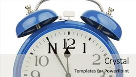  Presentation with alarm - Presentation enhanced with 5 sens - blue alarm clock background and a light gray colored foreground