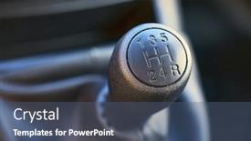 Presentation with gear - Presentation consisting of 5-speed-manual-gearbox-gear background and a ocean colored foreground