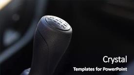  Presentation with manual pump - Audience pleasing PPT layouts consisting of 5 speed manual gearbox shift backdrop and a black colored foreground