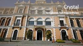  Presentation with seismic waves nepal earthquake sign - Beautiful presentation design featuring 5 stars - lal durbar facade in kathmandu backdrop and a gray colored foreground