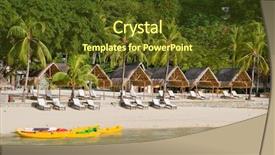  Presentation with luxury hotel - Presentation with 5 stars - luxury beach front exotic hotel background and a  colored foreground