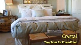  Presentation with luxury hotel - Slide set consisting of 5 stars - luxury hotel bedroom background and a tawny brown colored foreground