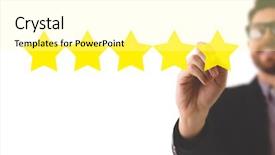  Presentation with star - Slide deck having 5 stars background and a blonde colored foreground