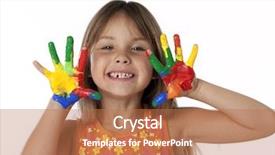  Presentation with sound pain child - Cool new slides with 5 year - cute female child with finger backdrop and a coral colored foreground