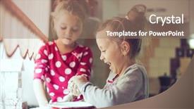  Presentation with 4 years old children and doctor - Presentation having 5 years old twins cooking background and a coral colored foreground