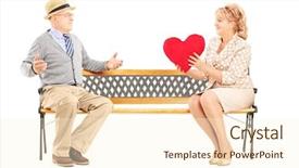  Presentation with giving - Cool new presentation theme with girl kissing her little sister closeup backdrop and a coral colored foreground