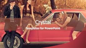  Presentation with teenagers - Amazing slide deck having 50 s - retro cool teenagers backdrop and a red colored foreground