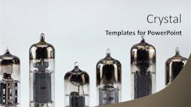  Presentation with tube evaporator - PPT theme having 50-s-60-s-vacuum background and a sky blue colored foreground