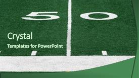  Presentation with tramsmission line - Presentation theme featuring 50 states - 50 yard line background and a forest green colored foreground