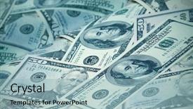  Presentation with states - PPT theme with 50 states - blue heap of dollars background and a light blue colored foreground