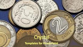  Presentation with gupta coins - PPT theme consisting of 50 states - coins of poland polish two background and a  colored foreground