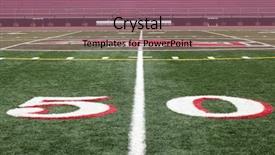  Presentation with astro turf football field - Colorful slides enhanced with 50 states - football field view on 50 backdrop and a violet colored foreground