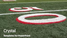  Presentation with vertical - Presentation theme having 50 states - football field view with natural background and a tawny brown colored foreground