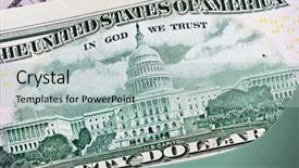  Presentation with capitol - PPT theme having 50 states - stack of fifty 50 dollar background and a mint green colored foreground