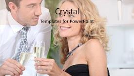  Presentation with champagne - Amazing presentation design having 40 year anniversary - couple celebrating with a glass backdrop and a lemonade colored foreground