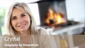  Presentation with sensuality woman black angel relaxing - PPT layouts featuring 50 years - portrait of senior woman relaxing background and a  colored foreground