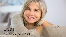  Presentation with smiling paramedic sitting in ambulance - Presentation theme enhanced with heads looking for insects bumi background and a  colored foreground.