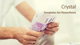  Presentation with counting - Theme having 500 - close up of man hands background and a cream colored foreground