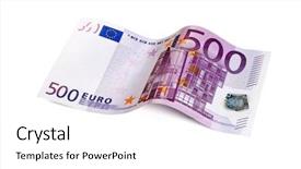  Presentation with wave - Presentation consisting of 500 - five hundred euro bill background and a white colored foreground